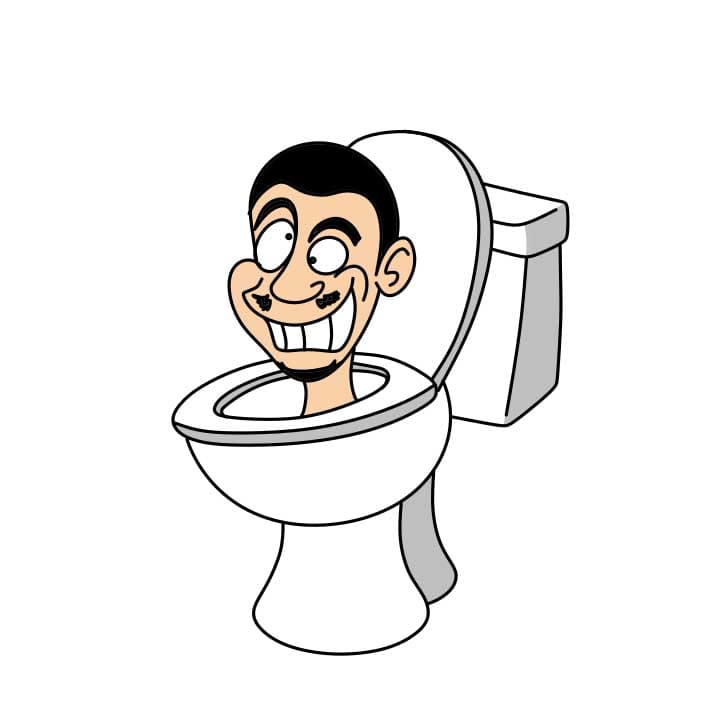 disegni di Come-disegnare-Skibidi-Toilet-Step-10
