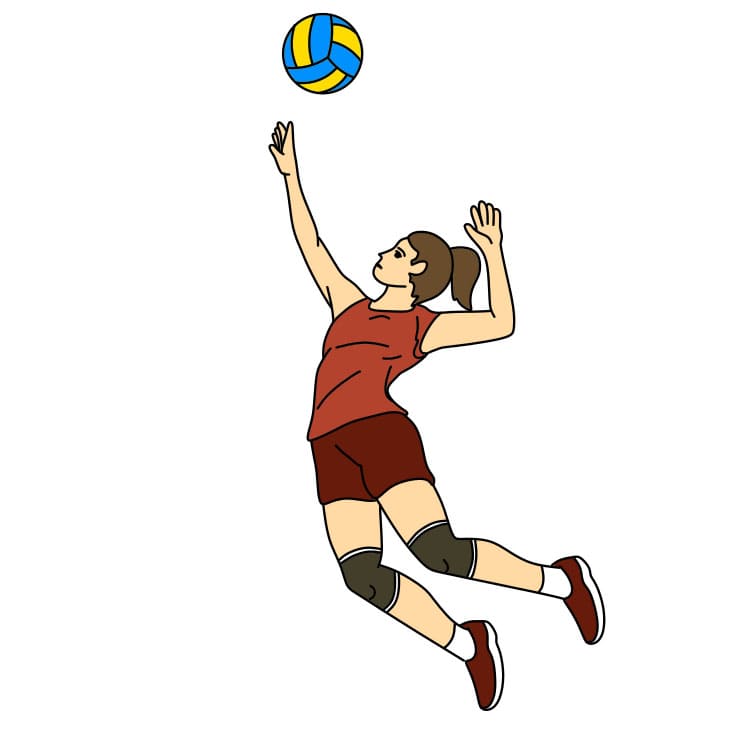 disegni di Come-disegnare-la-pallavolo-Step-11