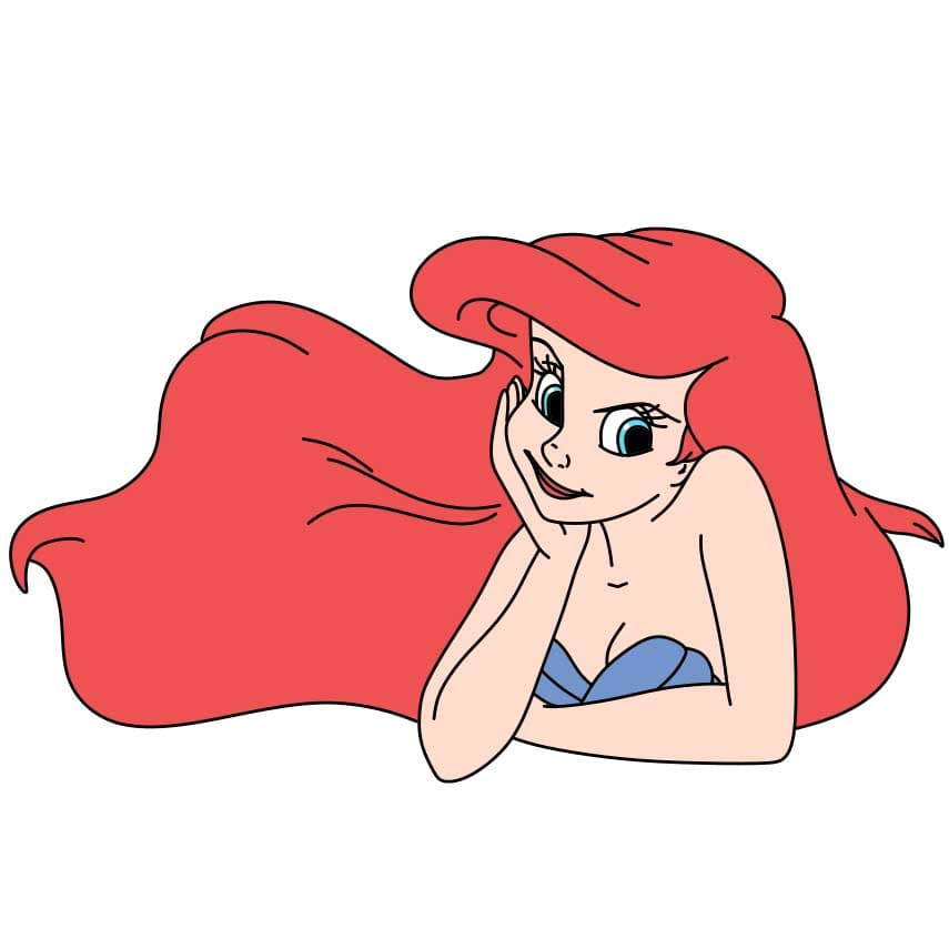 disegni di Come-disegnare-Ariel-passo-8-2