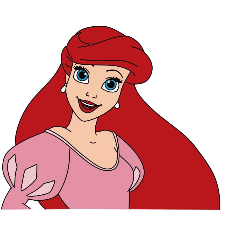 disegni di Come-disegnare-Ariel-passo-8-4