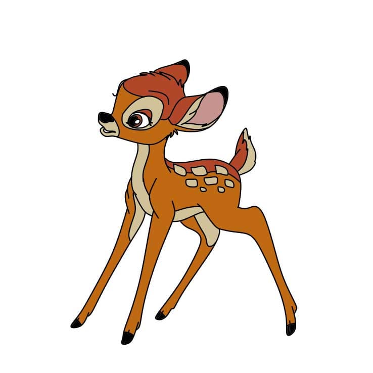 disegni di Come-disegnare-Bambi-Passo-9