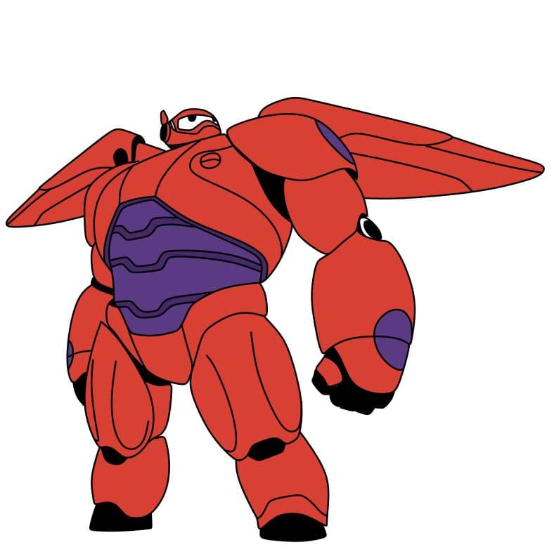 disegni di Come-disegnare-Baymax-Passo-9-2