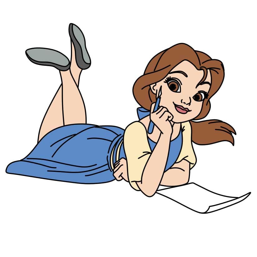disegni di Come-disegnare-Belle-Step-11