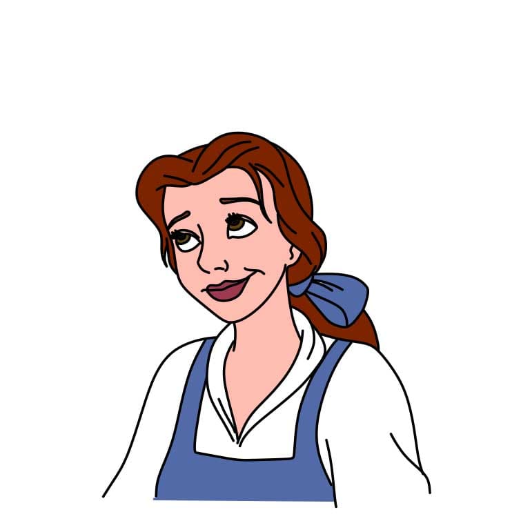disegni di Come-disegnare-Belle-Step-6-8