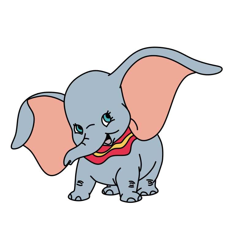 disegni di Come-disegnare-Dumbo-Step-8-4