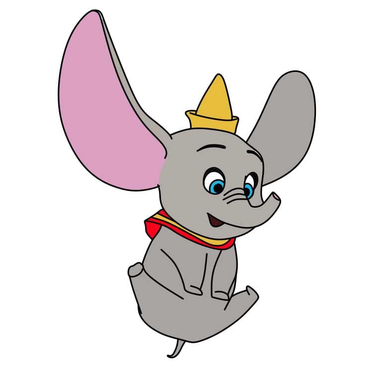 disegni di Come-disegnare-Dumbo-Step-9-3