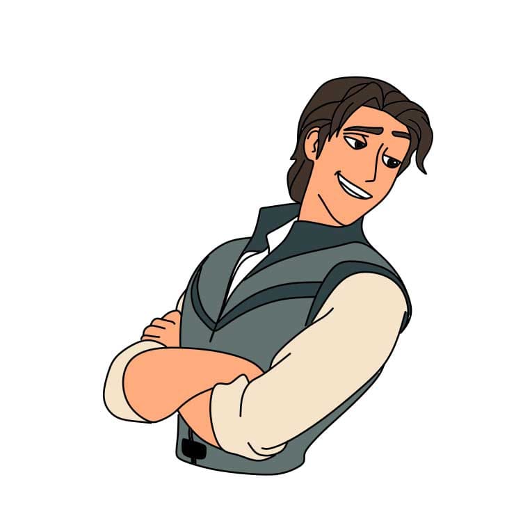 disegni di Come-disegnare-Flynn-Rider-Passo-8-1