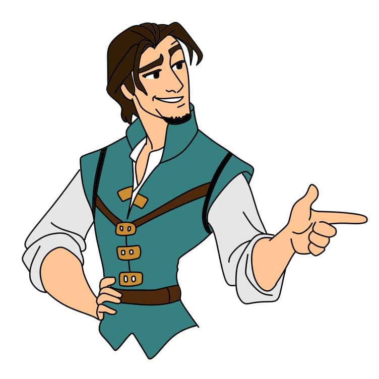 disegni di Come-disegnare-Flynn-Rider-Passo-8-3