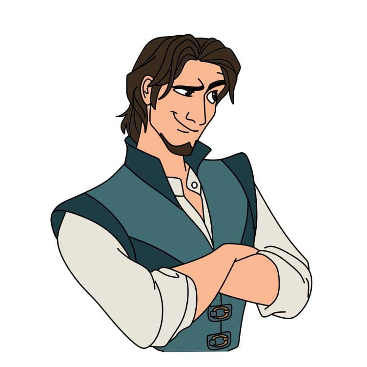 disegni di Come-disegnare-Flynn-Rider-Passo-9