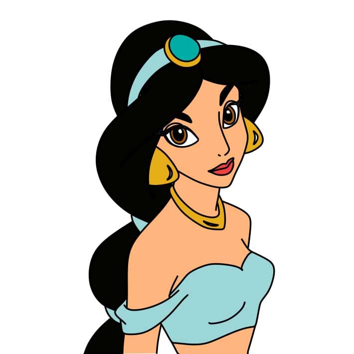 disegni di Come-disegnare-Jasmine-Step-10