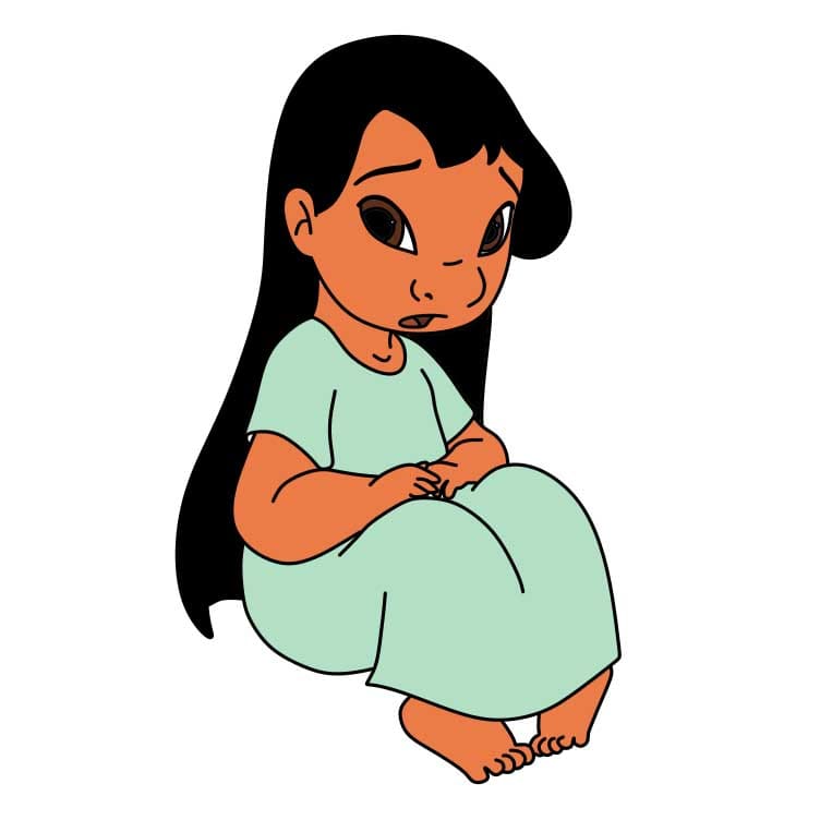 disegni di Come-disegnare-Lilo-Pelekai-Passo-8-5