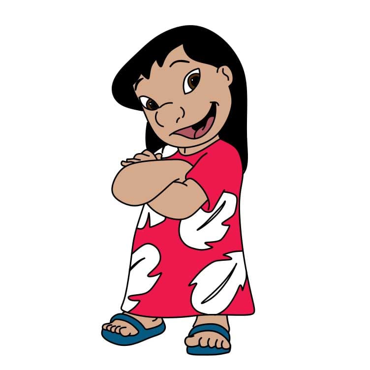 disegni di Come-disegnare-Lilo-Pelekai-Passo-9-6