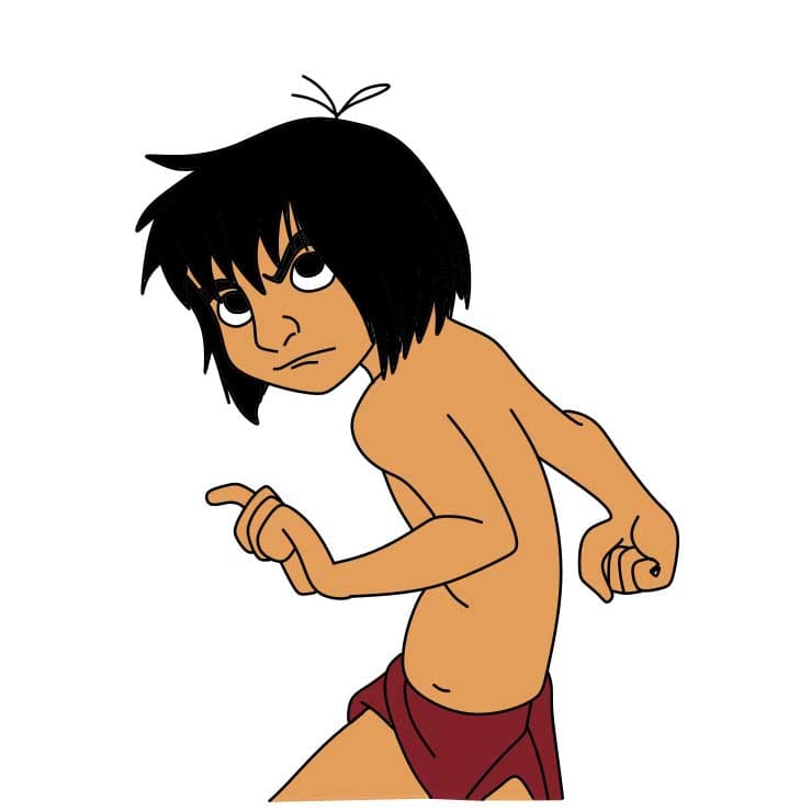 disegni di Come-disegnare-Mowgli-Passo-7-3