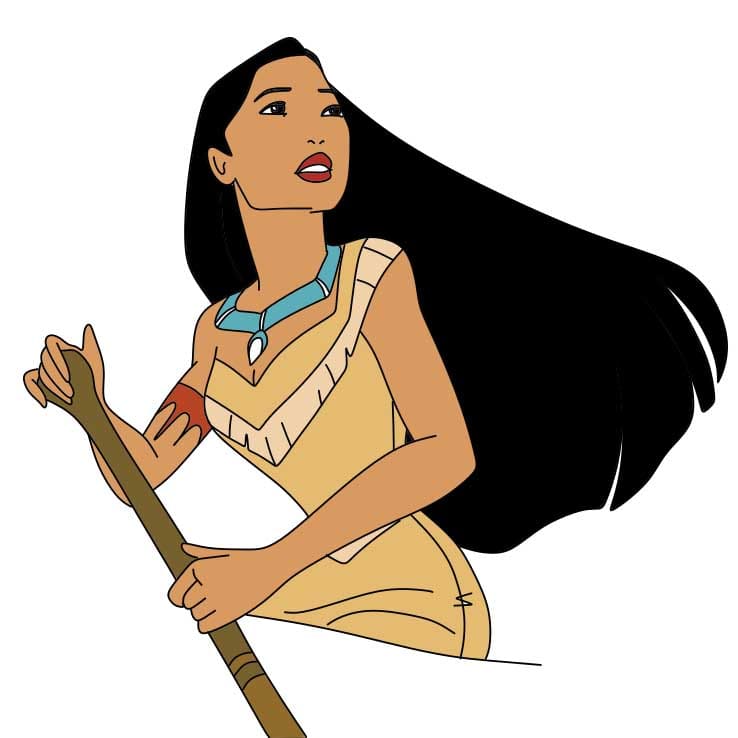 disegni di Come-disegnare-Pocahontas-Passo-9