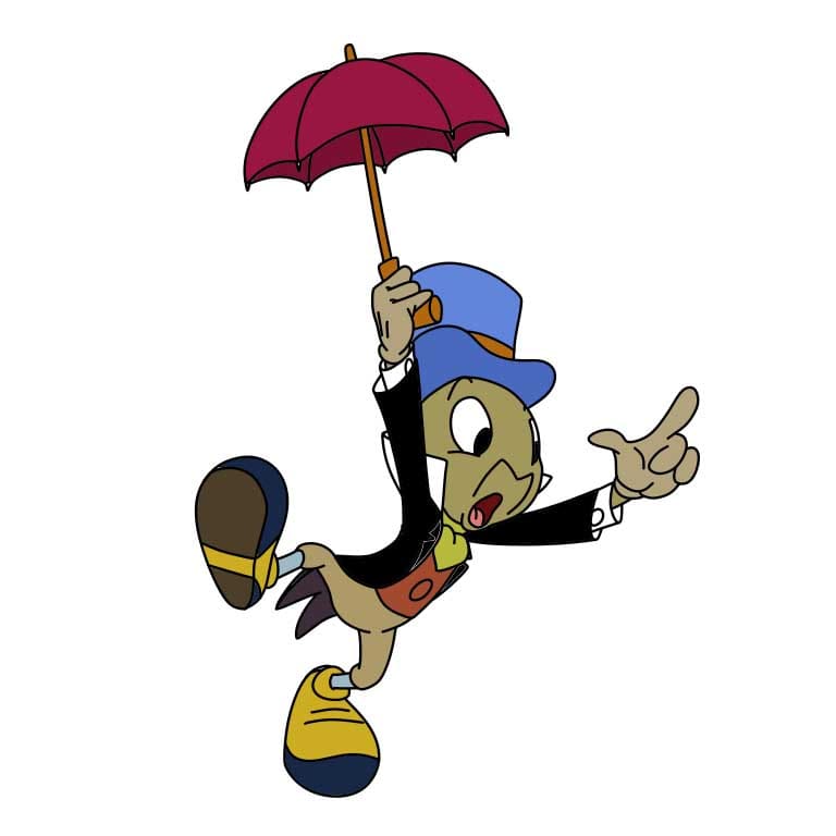 disegni di Come-disegnare-il-grillo-Jiminy-Passaggio-10