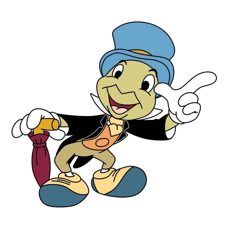 disegni di Come-disegnare-il-grillo-Jiminy-Passaggio-11