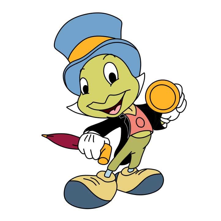 disegni di Come-disegnare-il-grillo-Jiminy-Passaggio-12