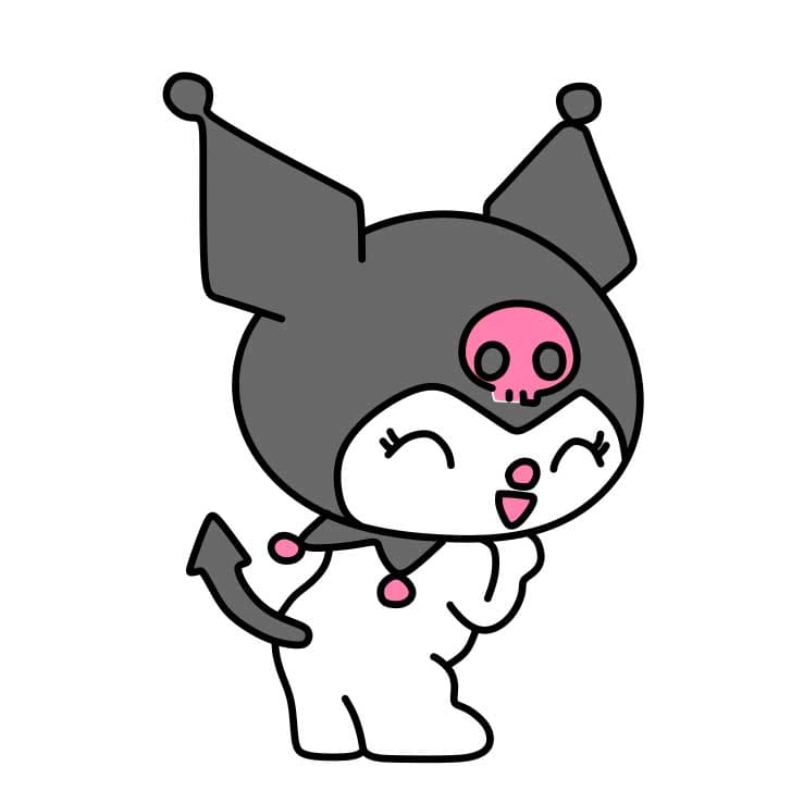disegni di Come-disegnare-Kuromi-Passo-7-4