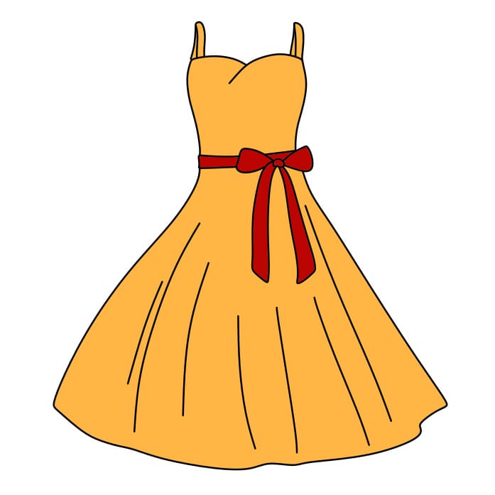 disegni di Come-disegnare-un-vestito-Passo-6-2
