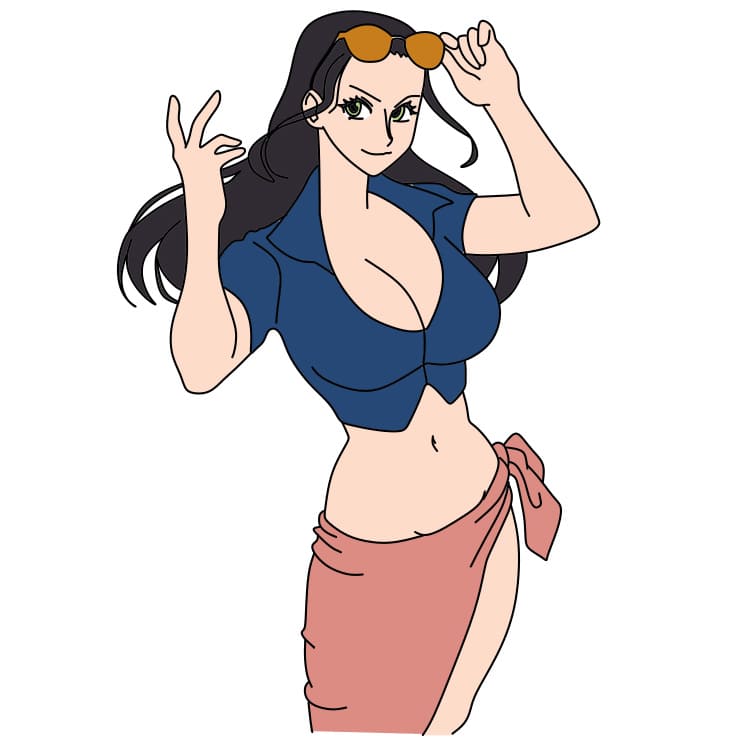 disegni di Come-disegnare-Nico-Robin-Passo-12