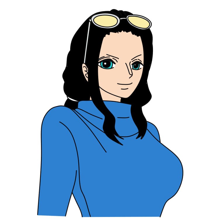 disegni di Come-disegnare-Nico-Robin-Passo-8-3