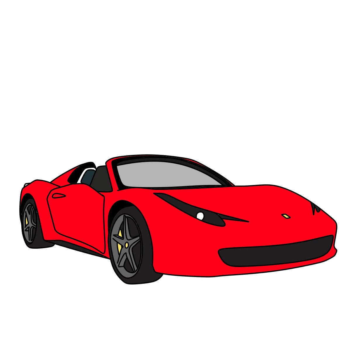 disegni di Come-disegnare-la-Ferrari-Passaggio-4