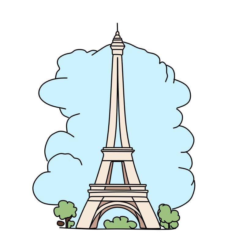 disegni di Come-disegnare-la-Torre-Eiffel-Passaggio-9