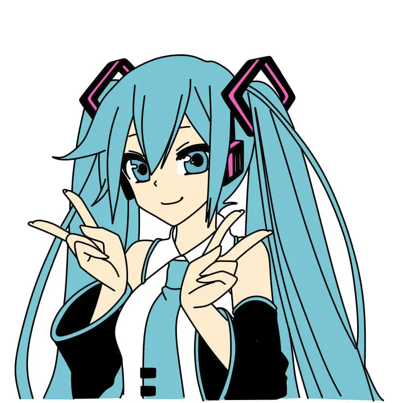 disegni di Come-disegnare-Hatsune-Miku-Passo-9-1