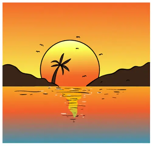 disegni di sunset-drawing-step-8