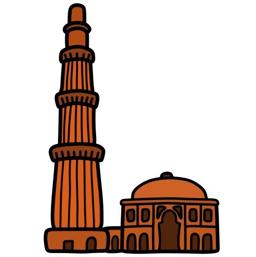 disegni di Qutb Minar