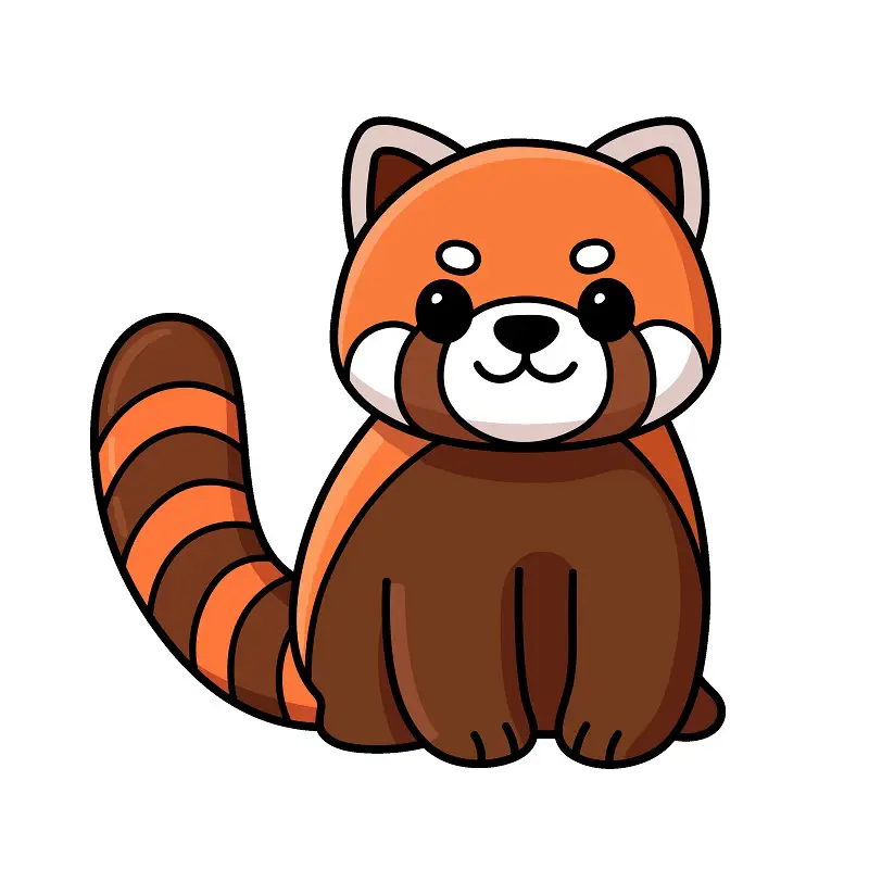 disegni di Panda Rosso